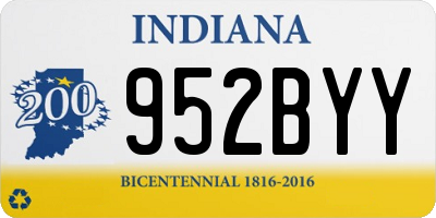 IN license plate 952BYY