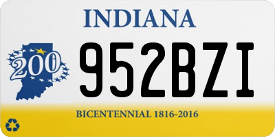 IN license plate 952BZI