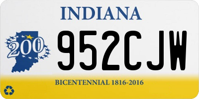 IN license plate 952CJW