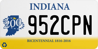 IN license plate 952CPN