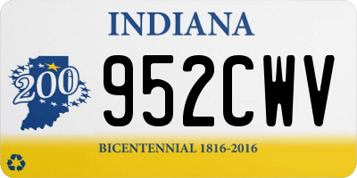 IN license plate 952CWV