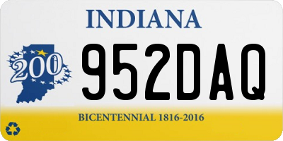 IN license plate 952DAQ