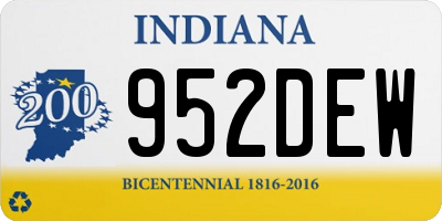 IN license plate 952DEW
