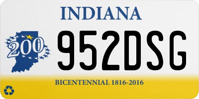 IN license plate 952DSG