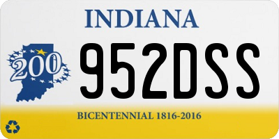 IN license plate 952DSS