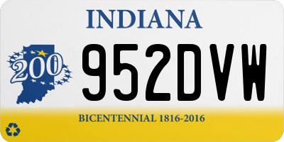 IN license plate 952DVW