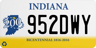 IN license plate 952DWY