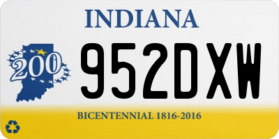 IN license plate 952DXW