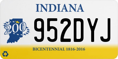 IN license plate 952DYJ