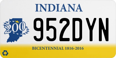 IN license plate 952DYN