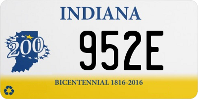 IN license plate 952E