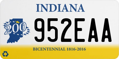 IN license plate 952EAA