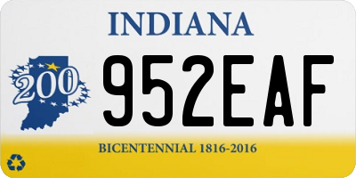 IN license plate 952EAF