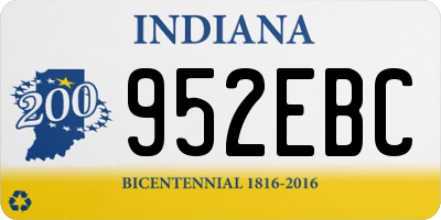 IN license plate 952EBC