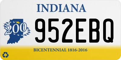 IN license plate 952EBQ