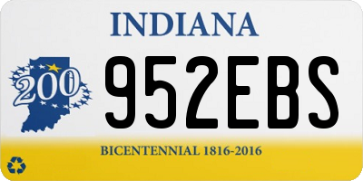 IN license plate 952EBS