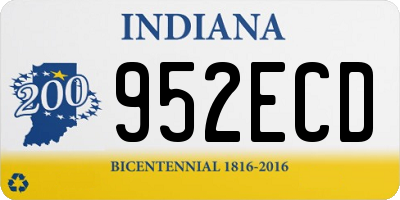 IN license plate 952ECD