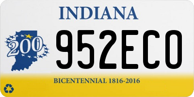 IN license plate 952ECO