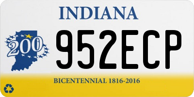 IN license plate 952ECP