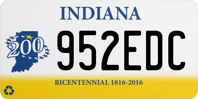 IN license plate 952EDC