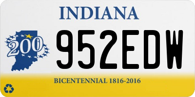 IN license plate 952EDW