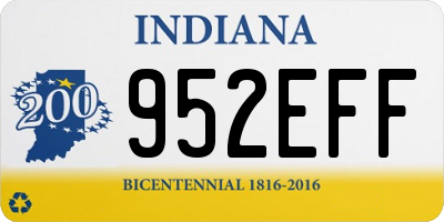 IN license plate 952EFF