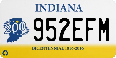 IN license plate 952EFM