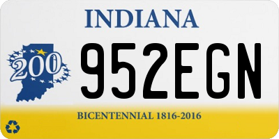 IN license plate 952EGN