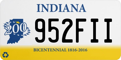 IN license plate 952FII