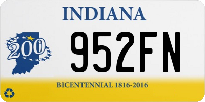 IN license plate 952FN