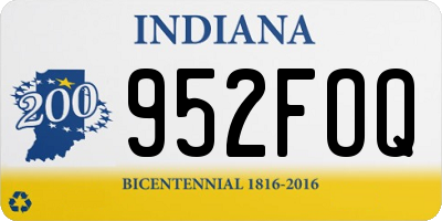 IN license plate 952FOQ