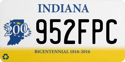 IN license plate 952FPC