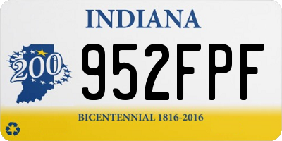 IN license plate 952FPF