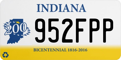 IN license plate 952FPP