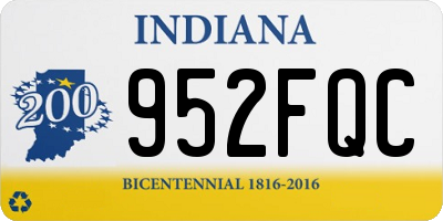 IN license plate 952FQC