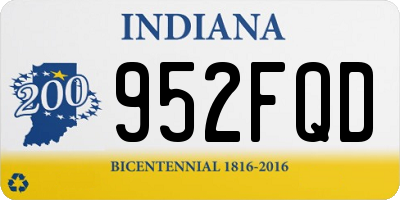IN license plate 952FQD