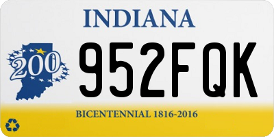 IN license plate 952FQK