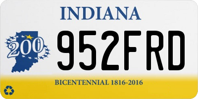 IN license plate 952FRD
