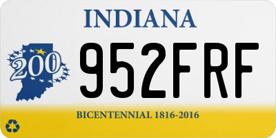 IN license plate 952FRF