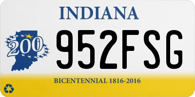 IN license plate 952FSG