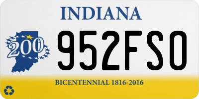 IN license plate 952FSO