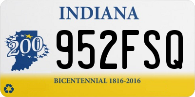 IN license plate 952FSQ