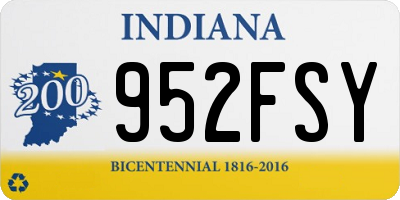 IN license plate 952FSY