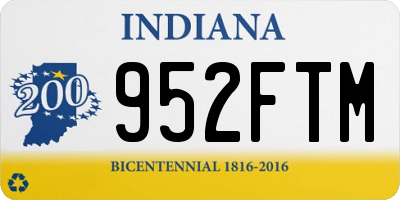 IN license plate 952FTM