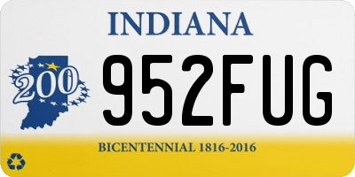 IN license plate 952FUG