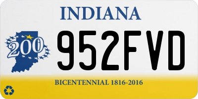 IN license plate 952FVD