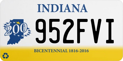 IN license plate 952FVI