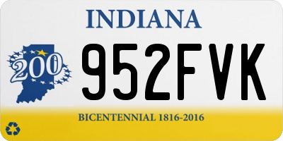 IN license plate 952FVK