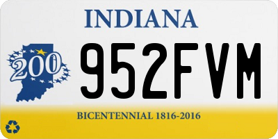 IN license plate 952FVM