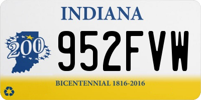 IN license plate 952FVW